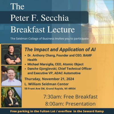 Secchia Breakfast Lecture - The Impact and Application of Artificial Intelligence